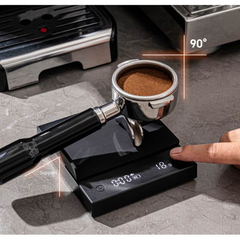 Scale Drip Timer - Balança de Café EYFL-Black com Precisão