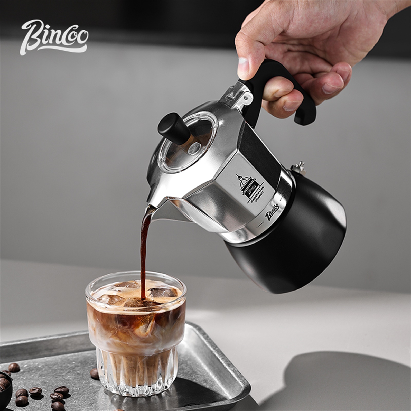 Coffee Equipment Accessories - BINCOO Pote Moka de Válvula Dupla,