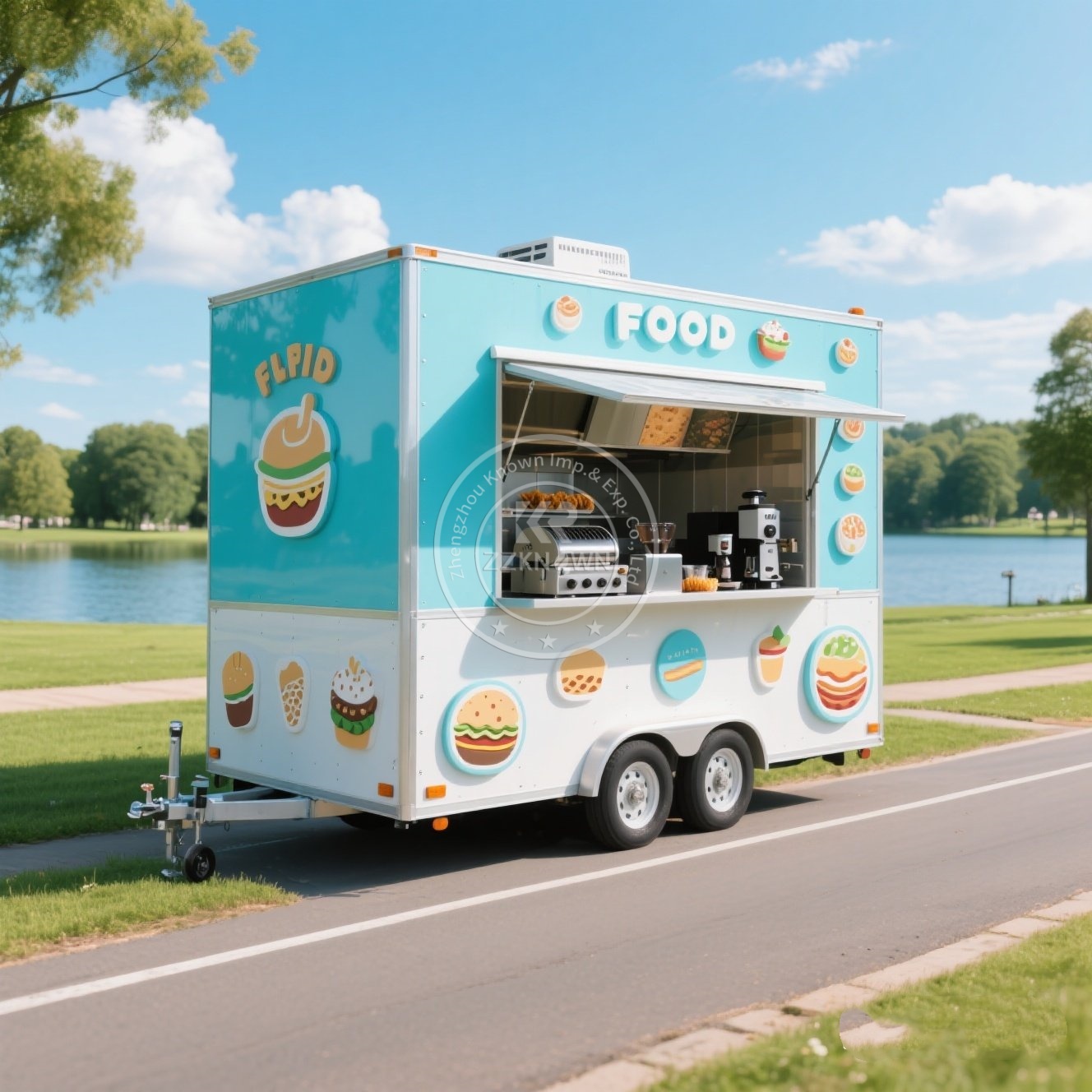 Coffee Van Equipment - Caminhão de reboque de comida sorvete
