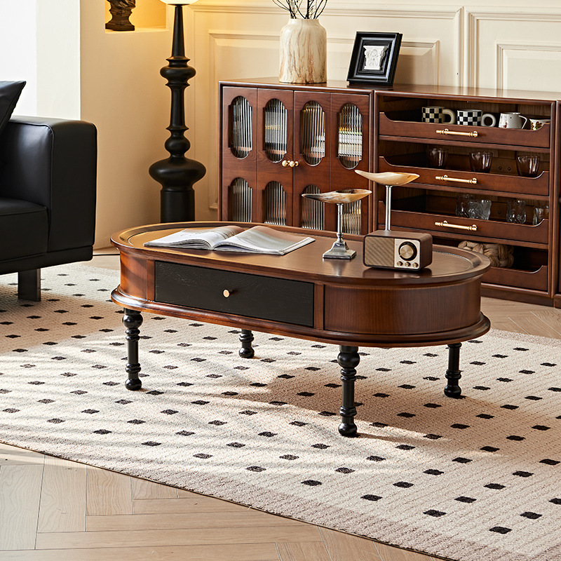 Coffee Equipment Home - Mesa de Café Oval Luxuosa de