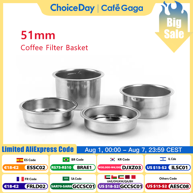Coffee Equipment For Sale - Cesta de filtro de café 51mm