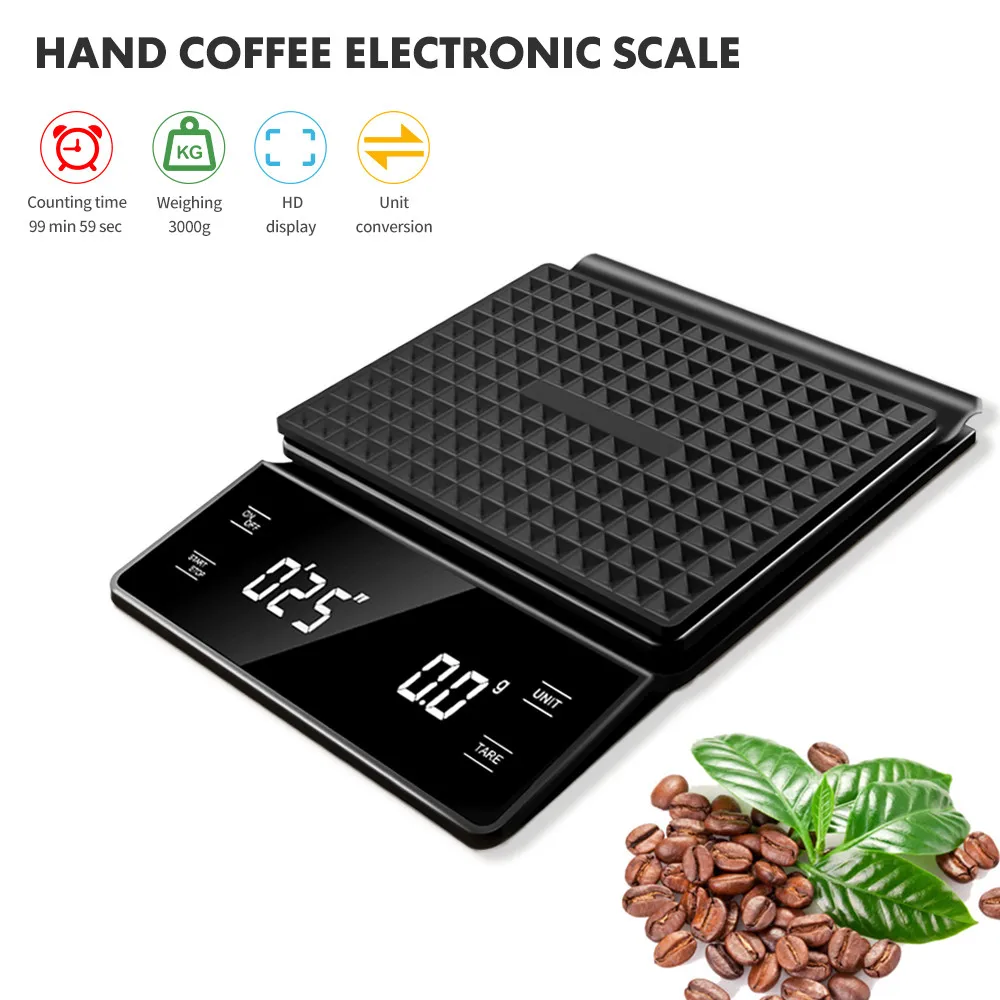 Scale Drip Timer - Balança de Café 3kg/0.1g com Timer
