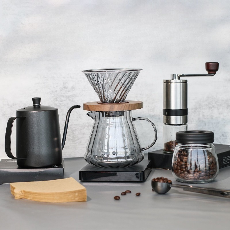 Conjunto de cafeteira feito à  - Coffee Equipment Gift Set avaliação e preço
