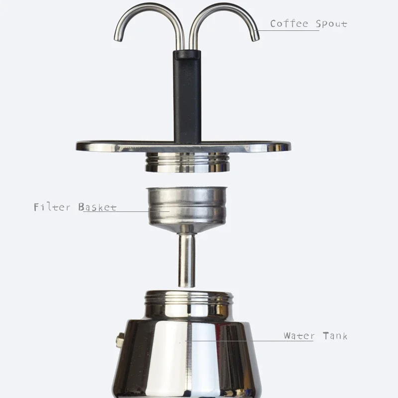 200ml mini moka pote tubo dupl - Coffee Equipment Accessories avaliação e preço