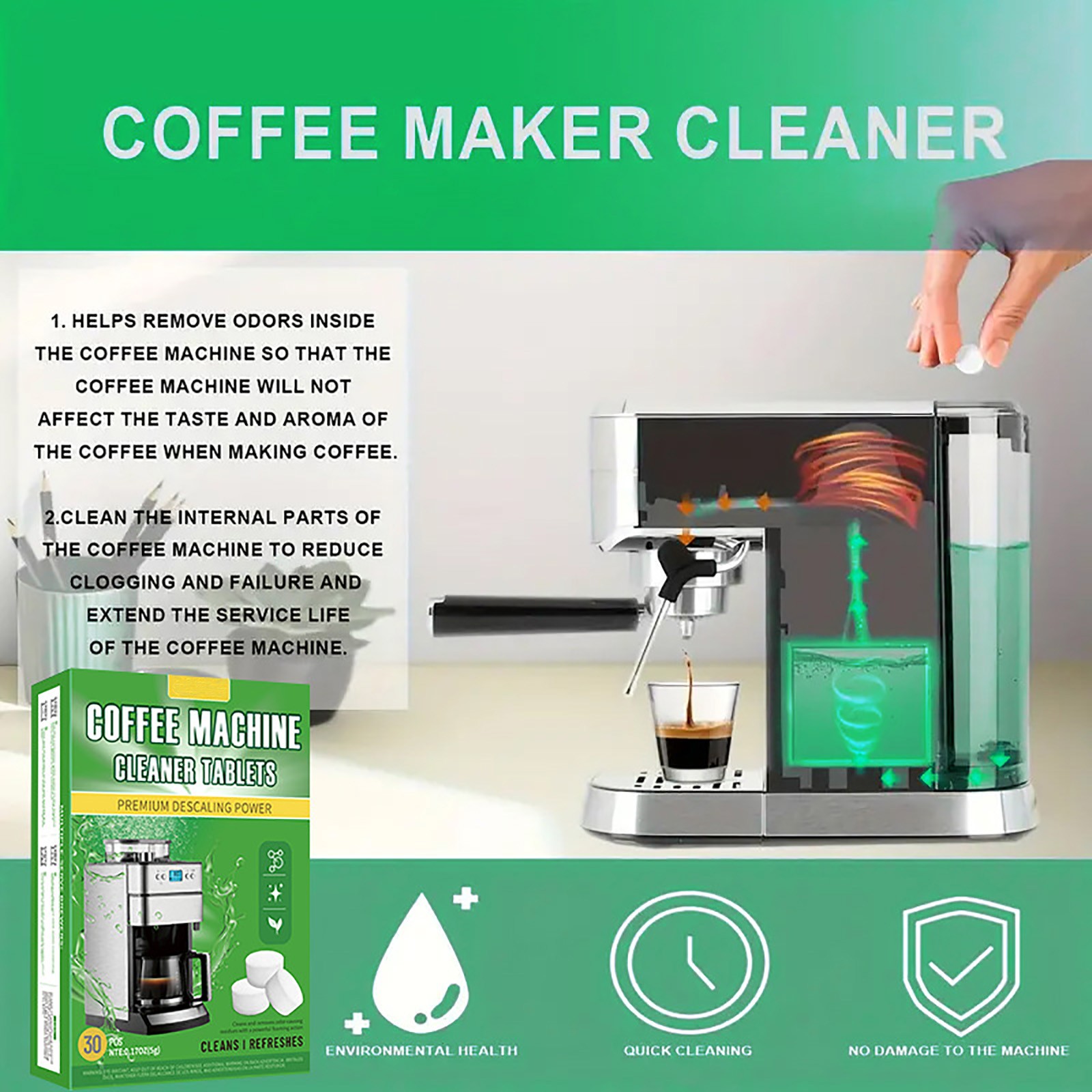 Máquina de café limpeza tablet - Coffee Equipment Cleaner avaliação e preço