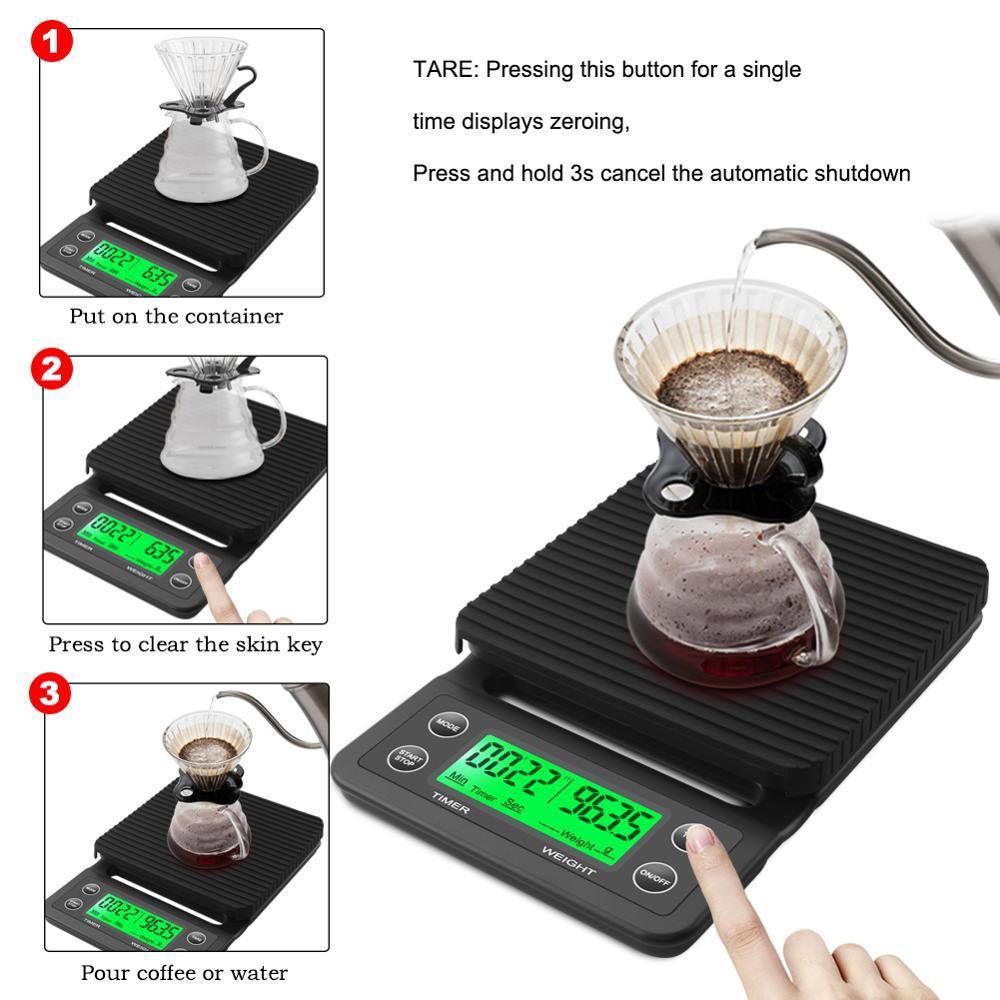 Balança Digital de Cozinha Por - Scale Drip Timer avaliação e preço