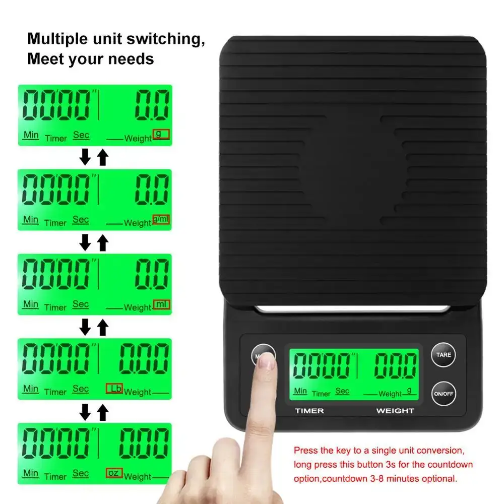 Balança Digital de Cozinha Por - Scale Drip Timer avaliação e preço