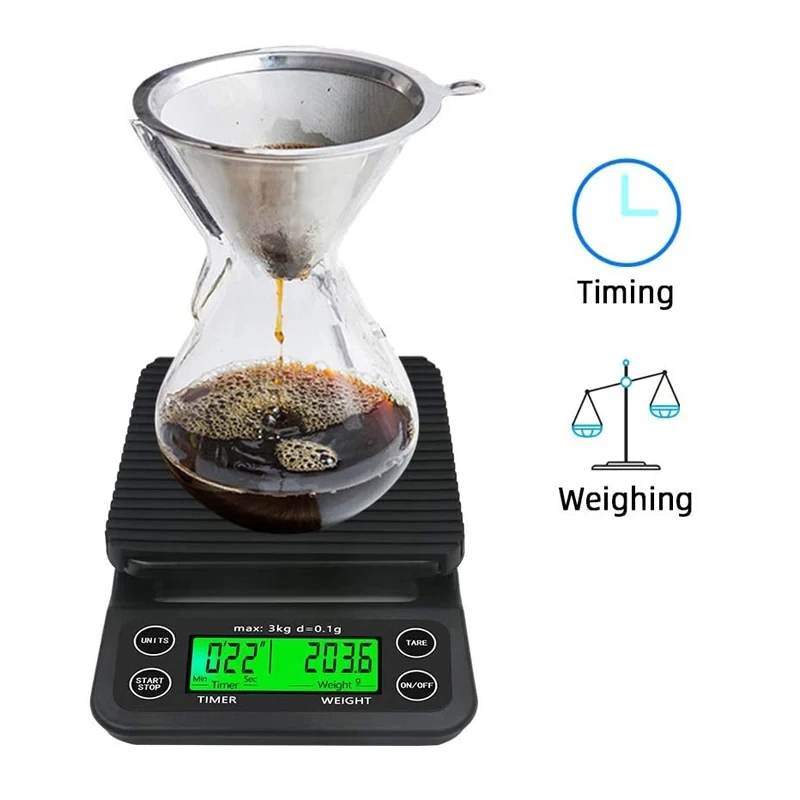 Balança Digital de Cozinha Mul - Scale Drip Timer avaliação e preço